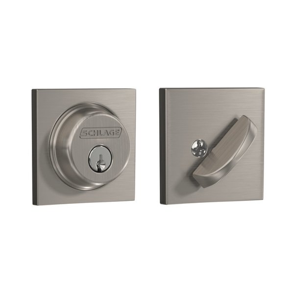 Schlage Residential Grade 1 Single Cylinder Deadbolt Lock, Conventional Cylinder, 5 Pins, Keyed Different, Dual Option L B60 COL 619 KD